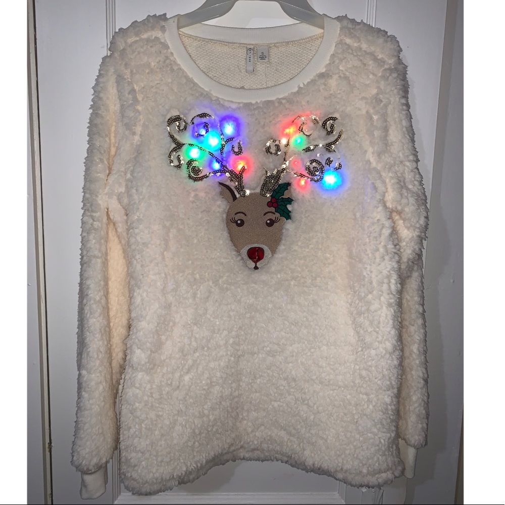 Reindeer Sweater with Lights